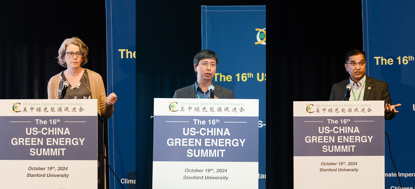 Patty Monahan（左）、洪天真（中）和Genesh Iyer（右）对话